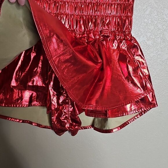NWT Game Day Shiny Red Skort Shorts Arkansas Ole Miss Oklahoma Nebraska Georgia - Picture 3 of 8